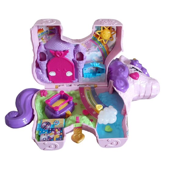 Polly Pocket Unicorn Party Playset 2 Figures 9 Accessories - Picture 3 of 3